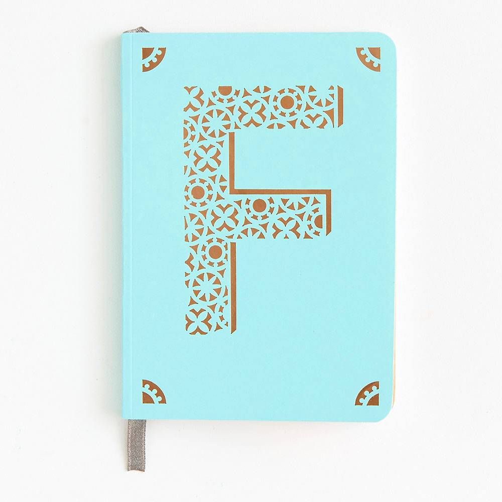 Monogrammed Foil Notebook F
