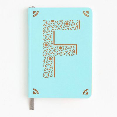 Monogrammed Foil Notebook F