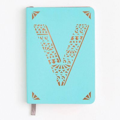 Monogrammed Foil Notebook V