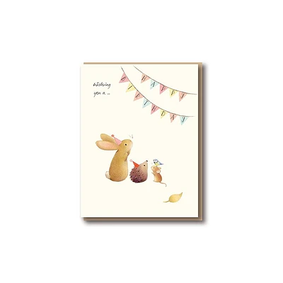 Woodland Critters Birthday Card