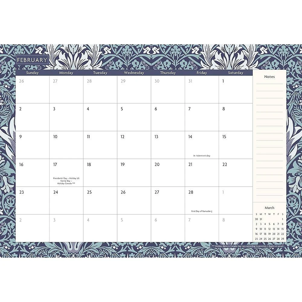 2025 William Morris Embossed Planner