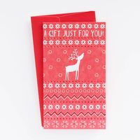 Glittery Red Sweater Money Card