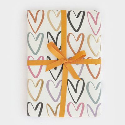 Colorful Heart Outline Flat Wrap