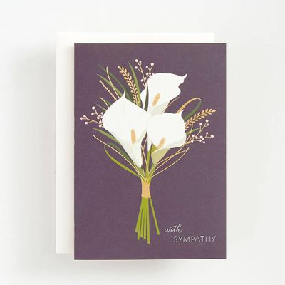 Lillies Sympathy Card