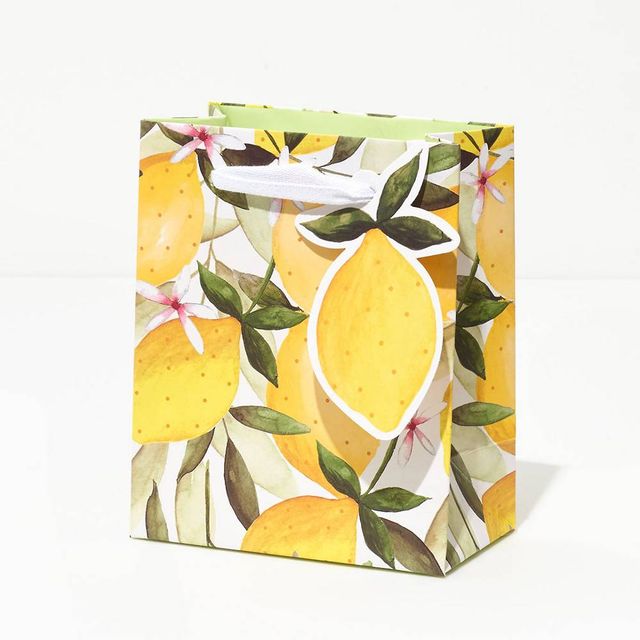Paper Source Lemon Vines Medium Gift Bag