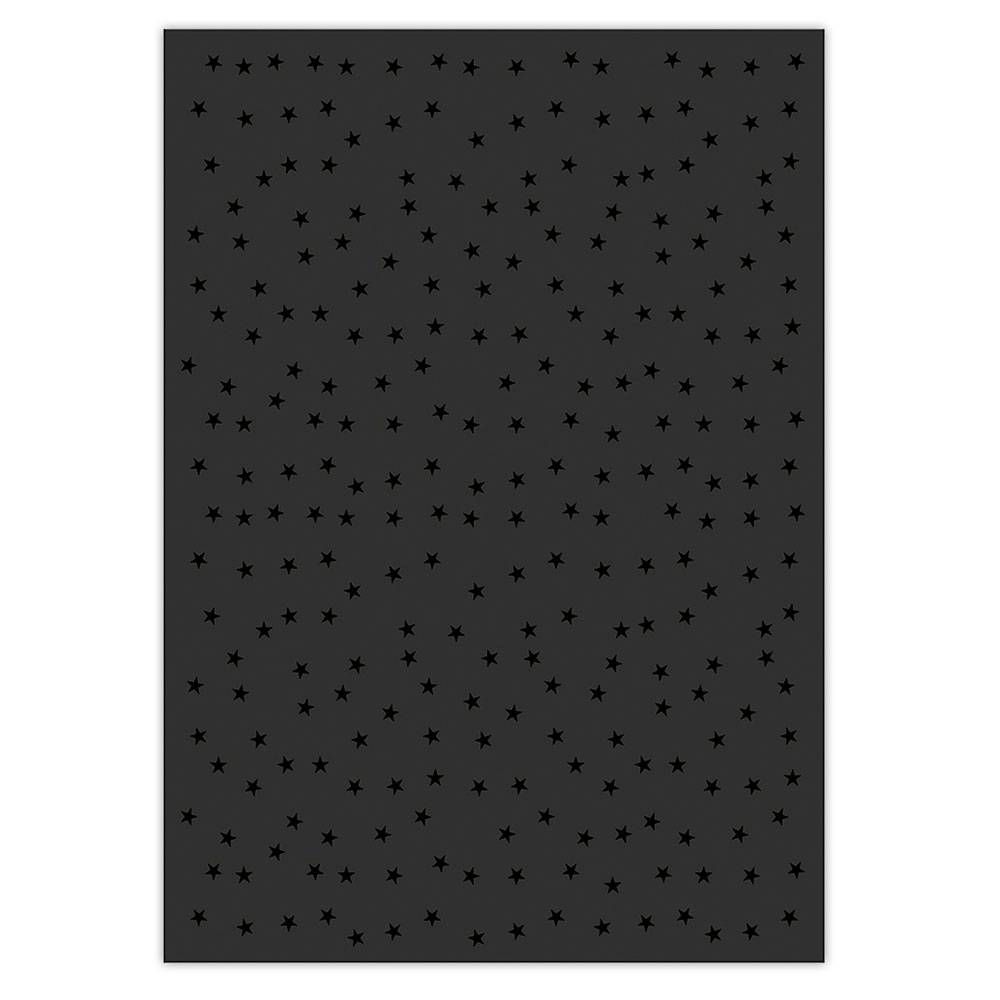 Black Foil Stars Flat Wrap