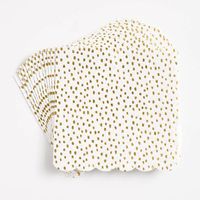 Gold Flurry Scalloped Large Napkins