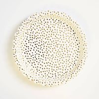 Gold Flurry Large Scalloped Plates