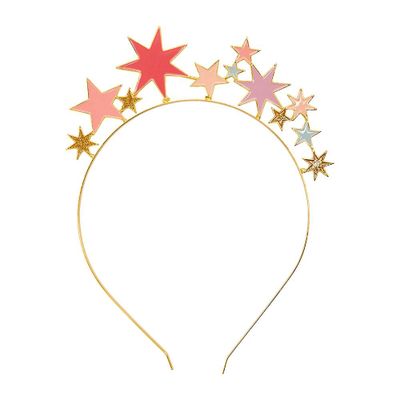 Pink Stars Metal Headband