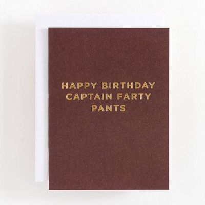 Captain Farty Pants Birthday Card