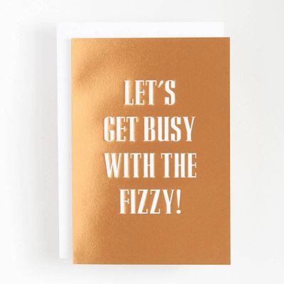 Busy with the Fizzy Congratulations Card