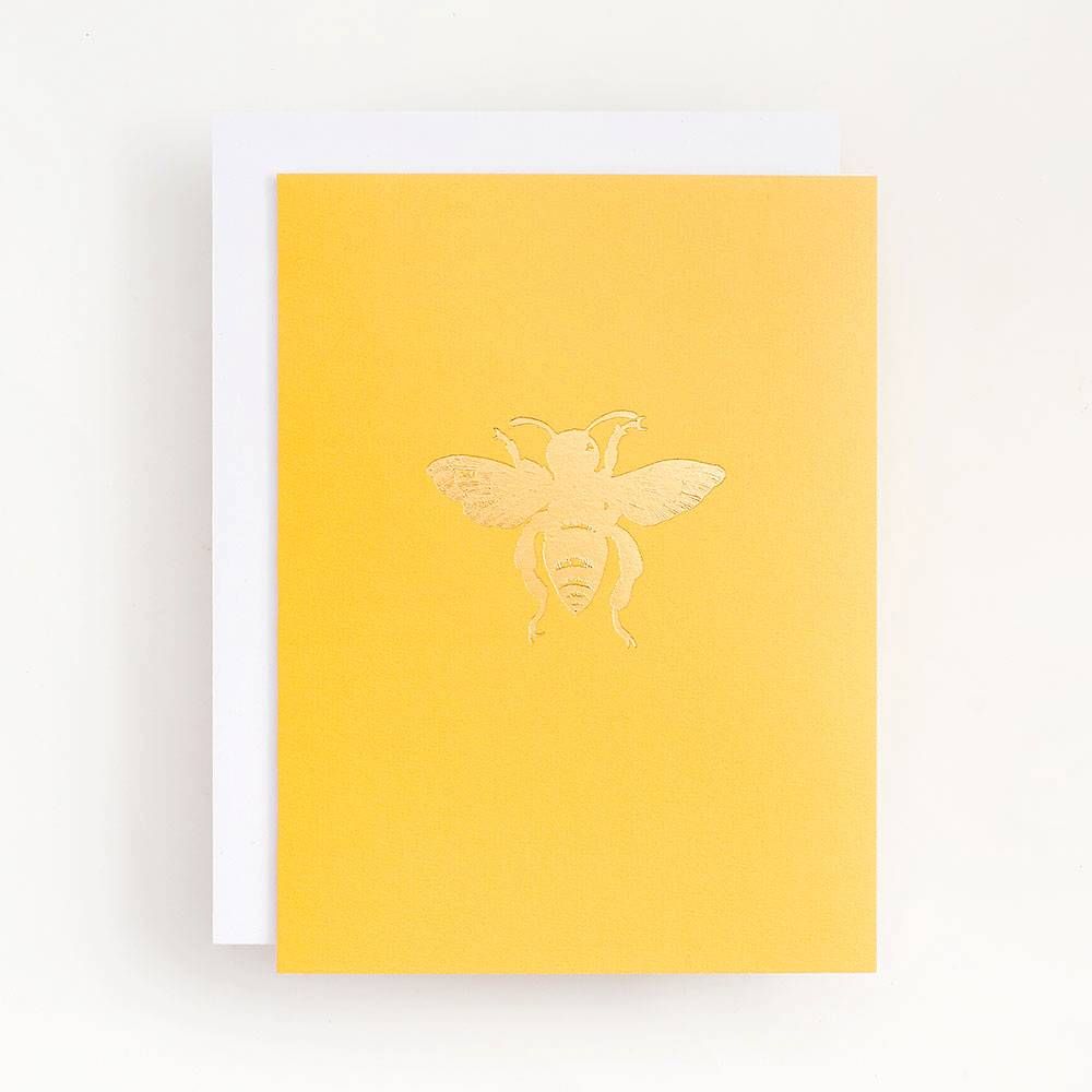 Gold Foil Bee Greeting Card