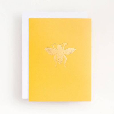 Gold Foil Bee Greeting Card