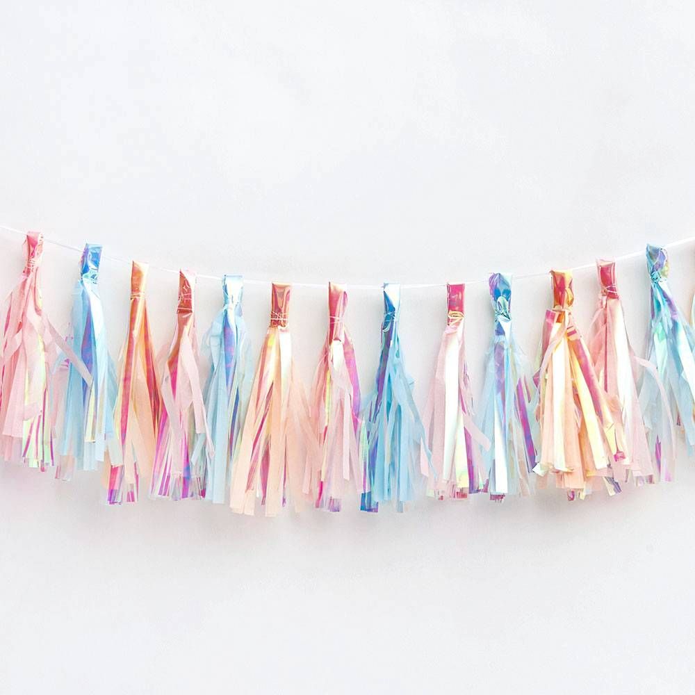 Iridescent Tassel Garland