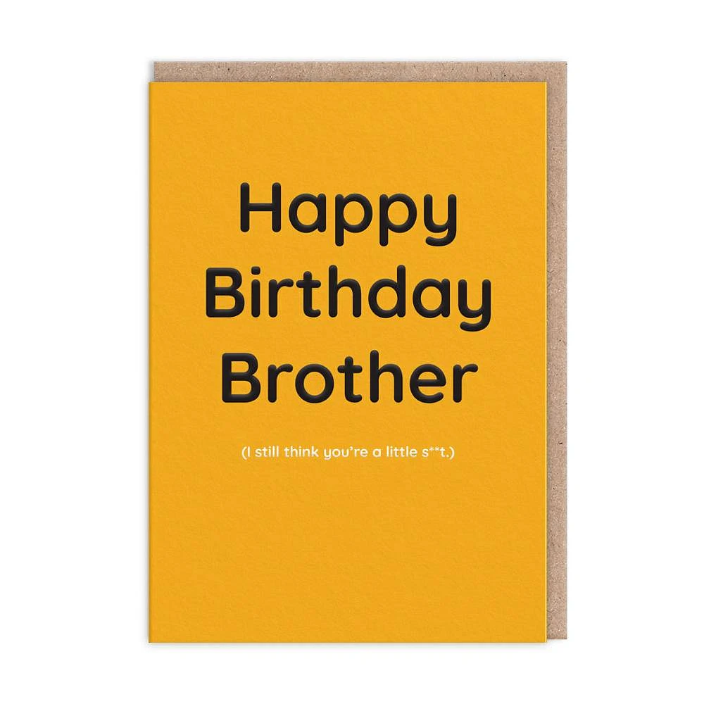 Little Shit Brother Birthday Card