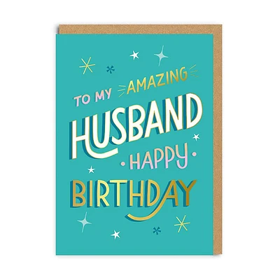 To My Amazing Husband Birthday Card