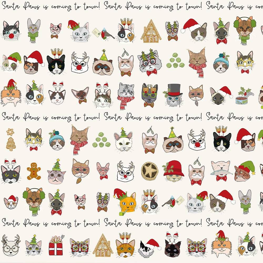 Santa Paws Cats Flat Wrap