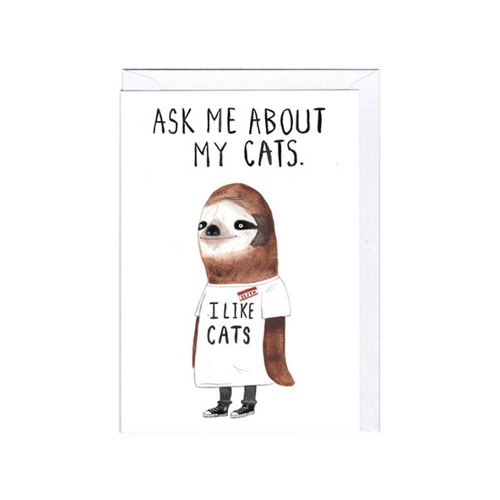 Ask Me About My Cats Card