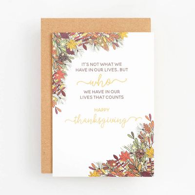 Who We Have that Counts Thanksgiving Card