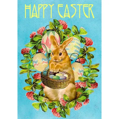 Vintage Rabbit Easter Card
