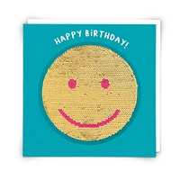 Sequin Smile Birthday Card