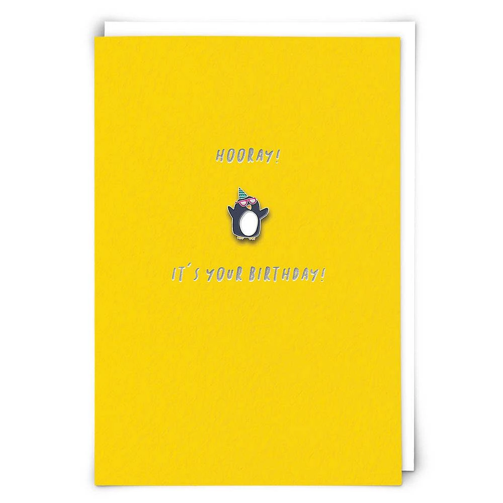 Party Penguin Pin Birthday Card