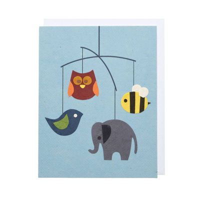 Animal Mobile Baby Card