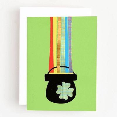 Pot with Rainbow St. Patrick's Day Card