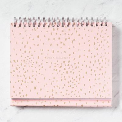 Blush Weekly Desk Stand Calendar