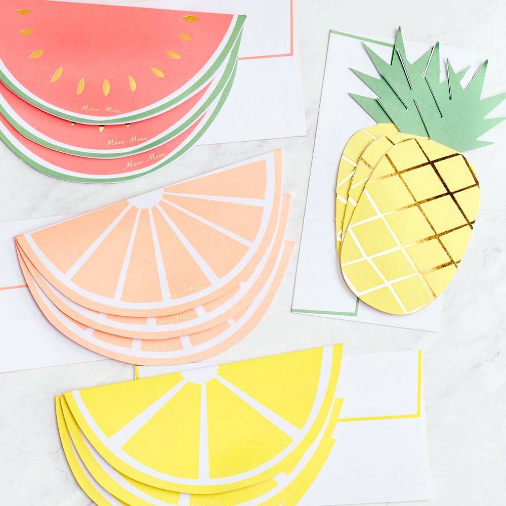 Fruit Die Cut Stationery Set