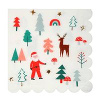 Large Santa Scene Napkins