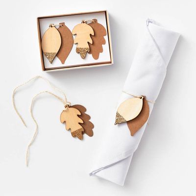 Leaf Place Tag Napkin Ties