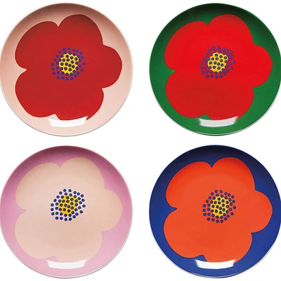 Poppy Porcelain Appetizer Plates