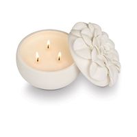 Citrus Crush Ceramic Flower Candle