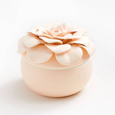 Pink Flower Coconut Candle