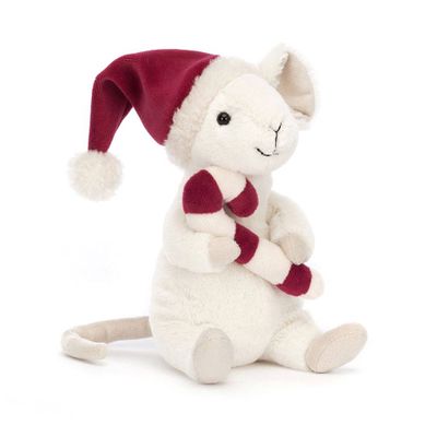Jellycat Merry Mouse Candy Cane Plush