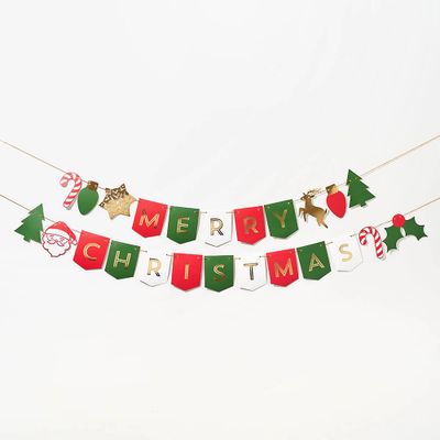 Merry Christmas Icon Garland