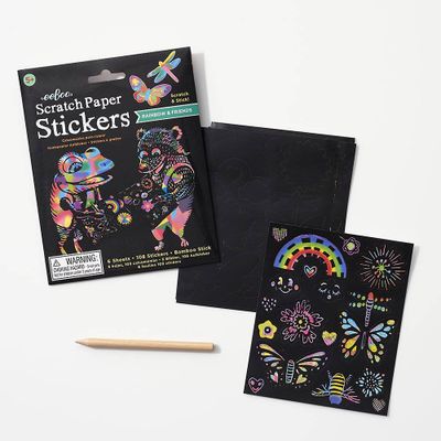 Rainbow Scratch Paper Stickers