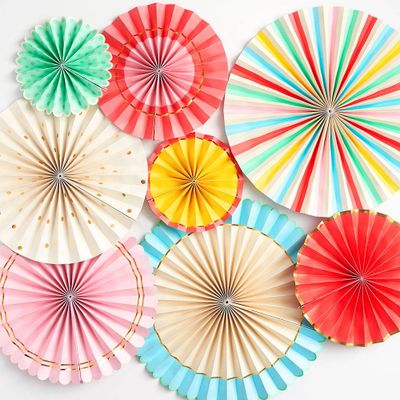 Hip Hip Hooray Colorful Party Fans