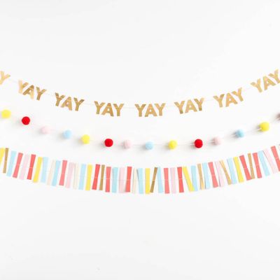 Hip Hip Hooray Mini Banner Set