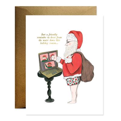 Zoom Santa Christmas Card