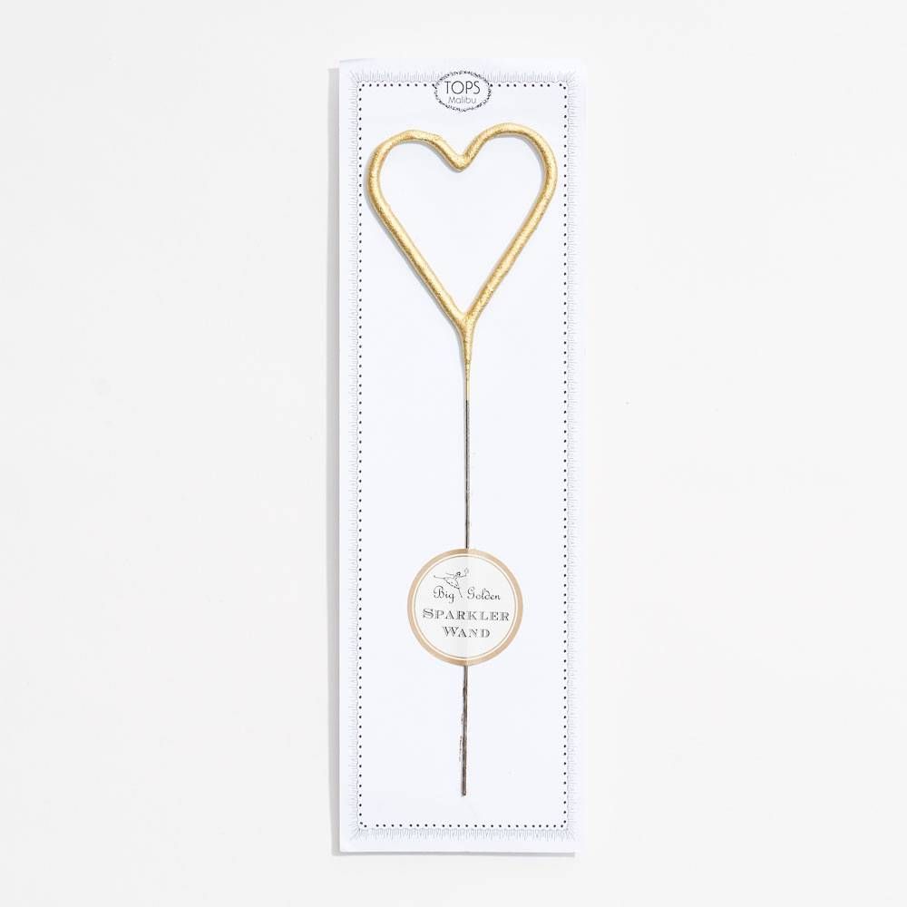 Big Golden Heart Sparkler Wand