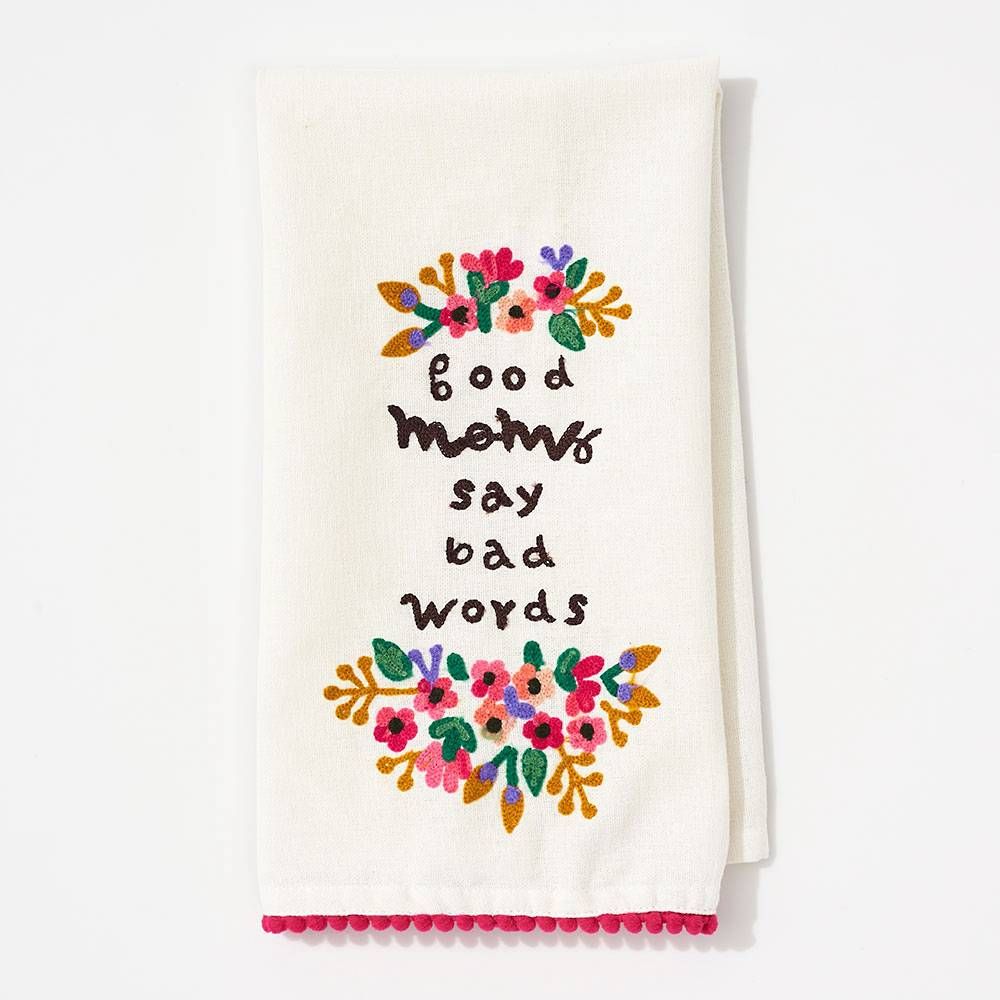 Good Moms Floral Tea Towel