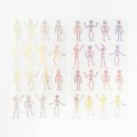 Dancing Skeleton Holographic Halloween Stickers