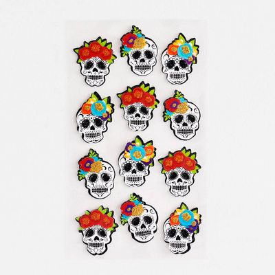 Floral Sugar Skull Stickers