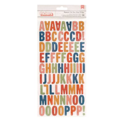 Thickers Colorful Chipboard Alphabet Stickers