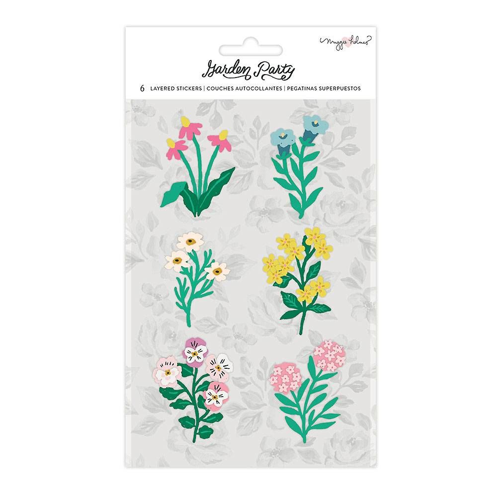 Garden Party Layered Flower Stickers