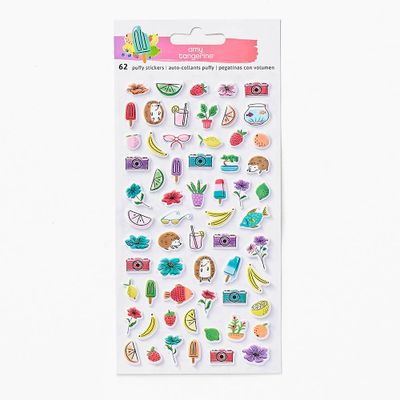 Summer Icon Puffy Stickers