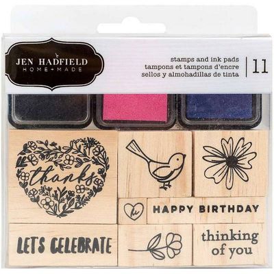 Jen Hadfield Stamp & Ink Pad Set