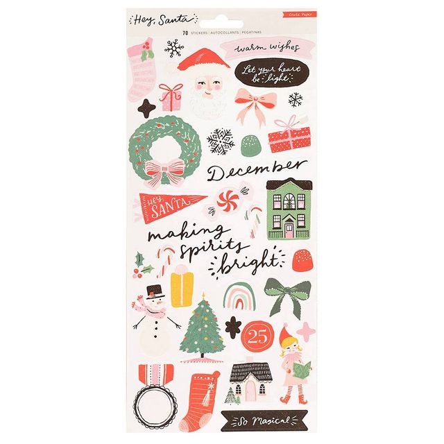 Mittens and Mistletoe Puffy Stickers - Crate Paper